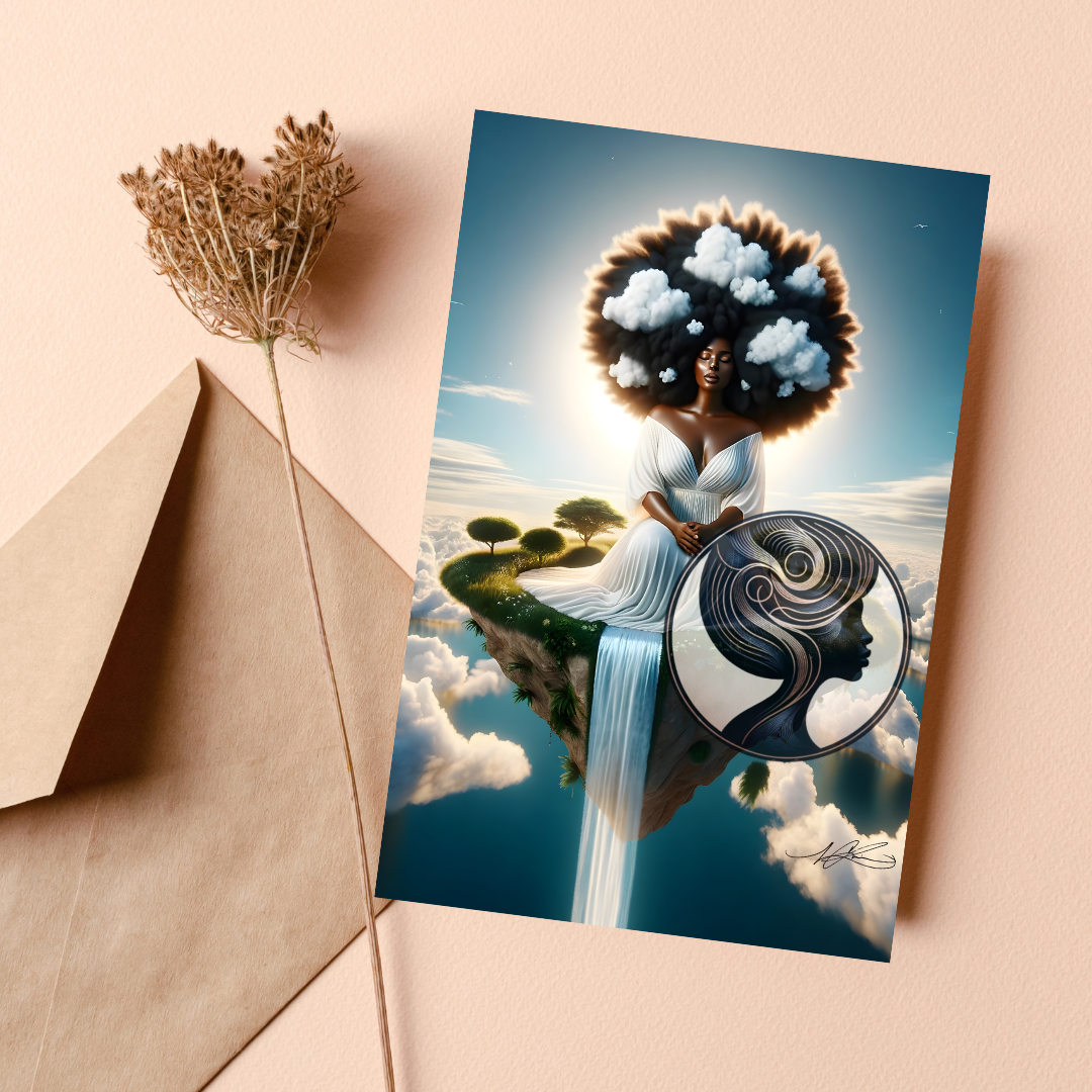 'Ethereal Ascensions' 5.5x8.5inch Greeting Card (SQ1242325)