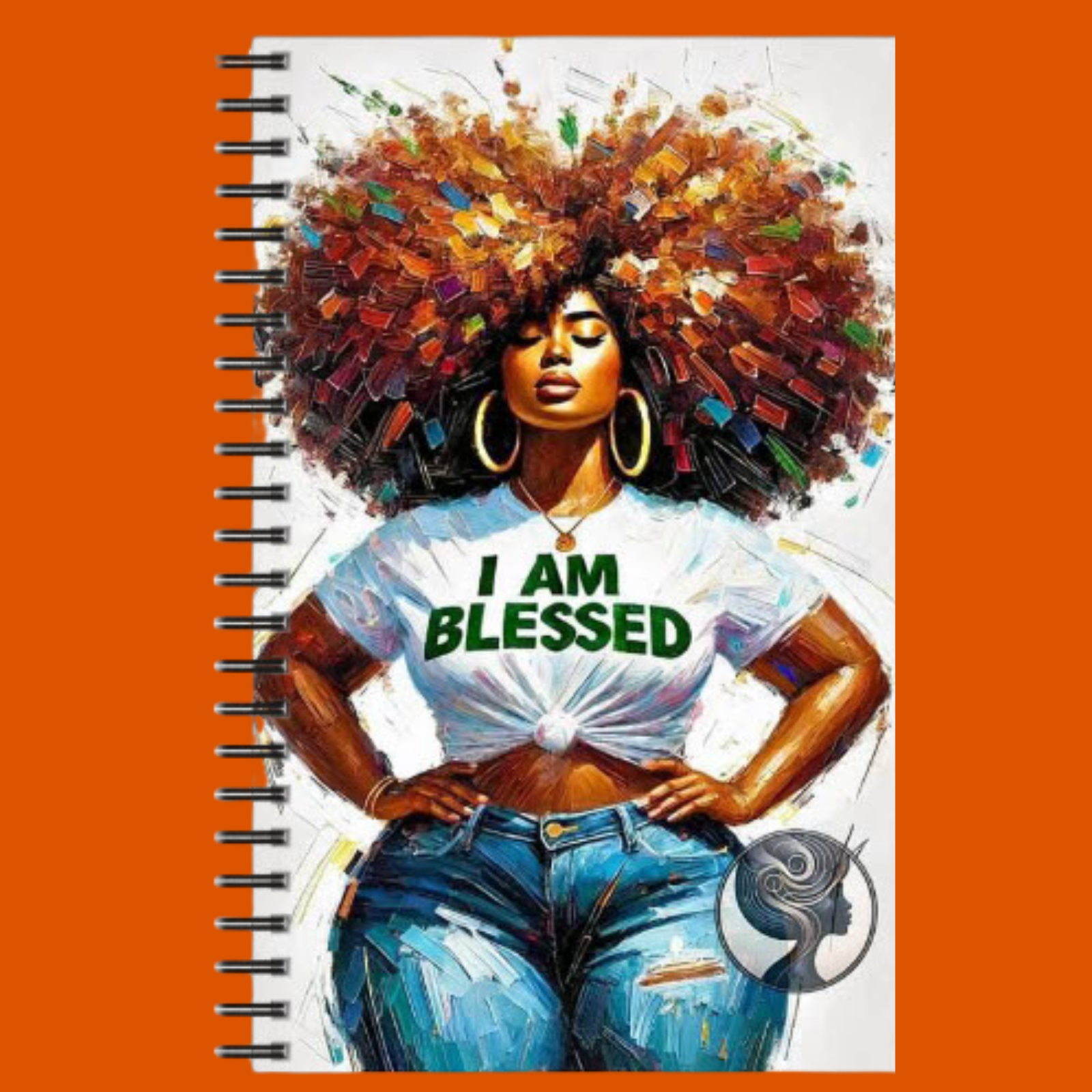 Art-Covered Coil Notebook (I Am Blessed) | 5" x 8"