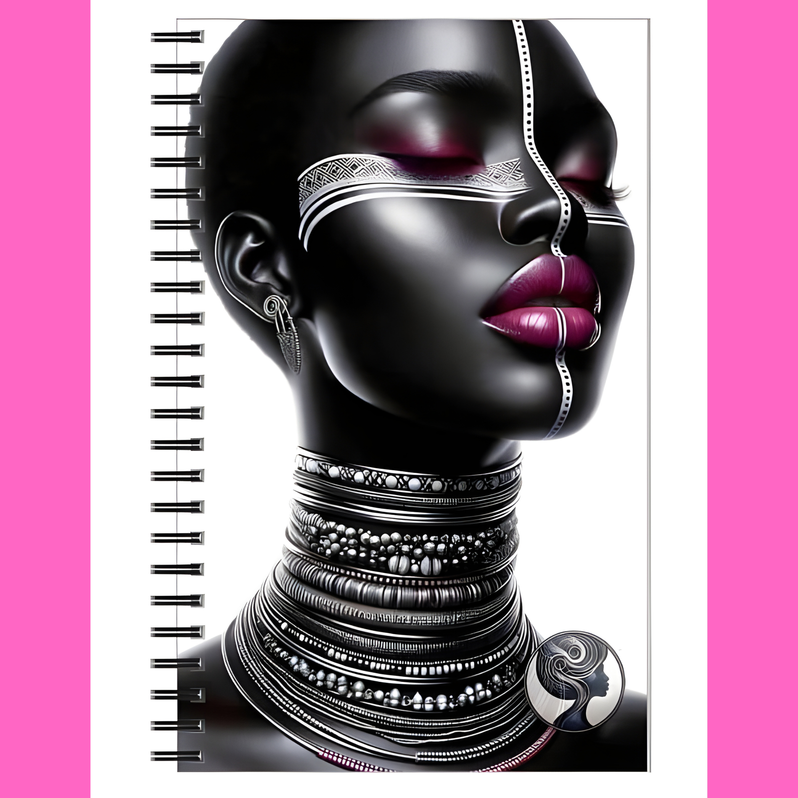 Art-Covered Coil Notebook (Tribal Armor) | 5" x 8"