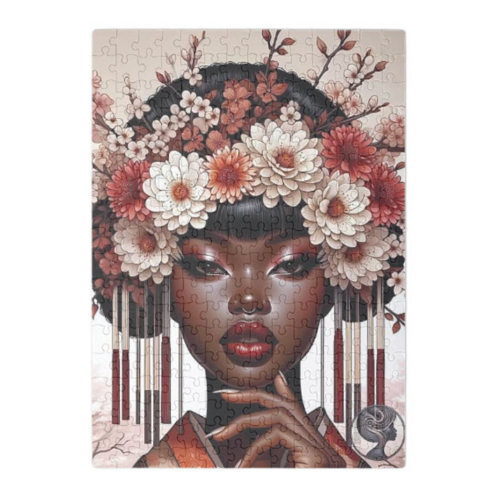 Asian Bloom Puzzle (10" x 14")