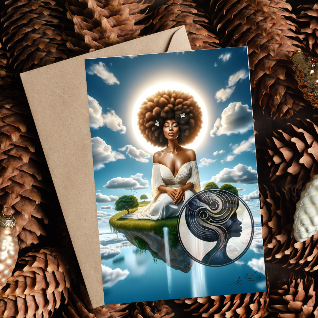 'Ethereal Ascensions' 5.5x8.5inch Greeting Card (SQ2660411)