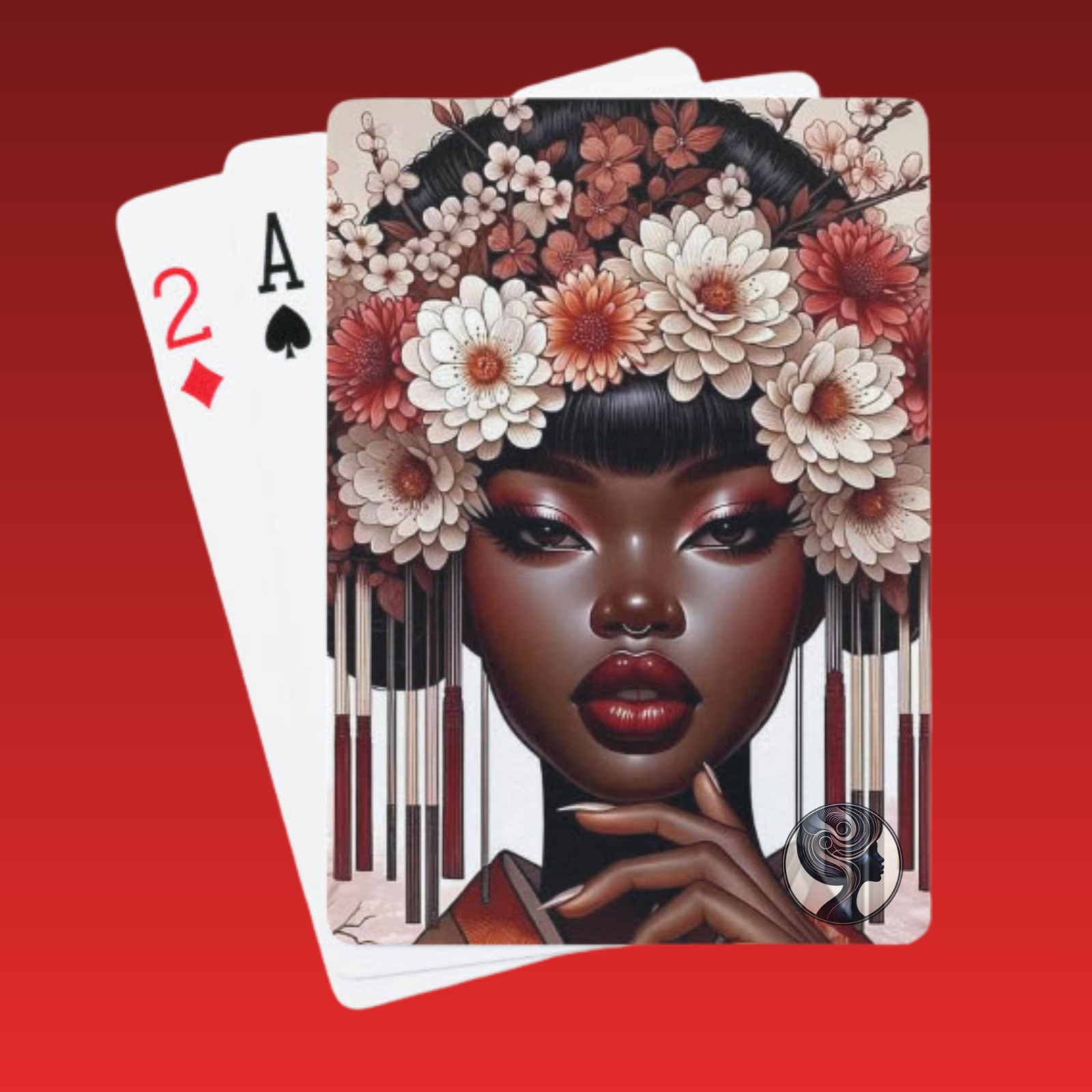 Asian Bloom Playing Cards