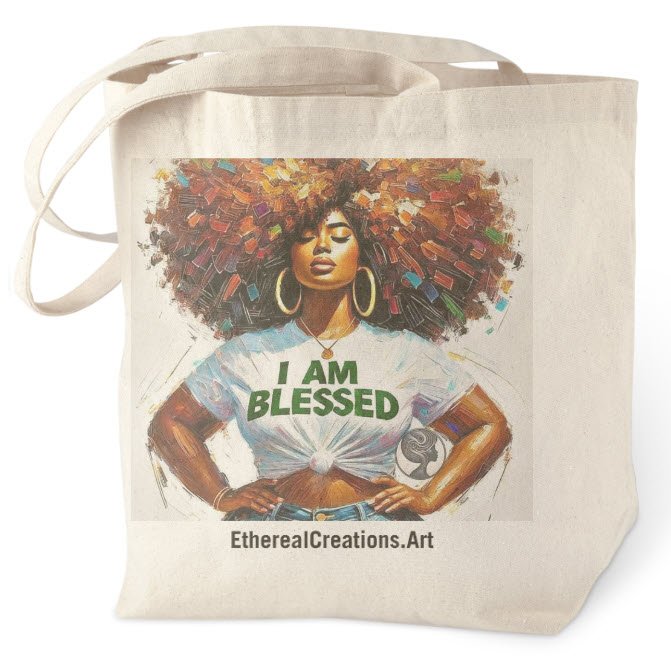 I Am Blessed Canvas Tote