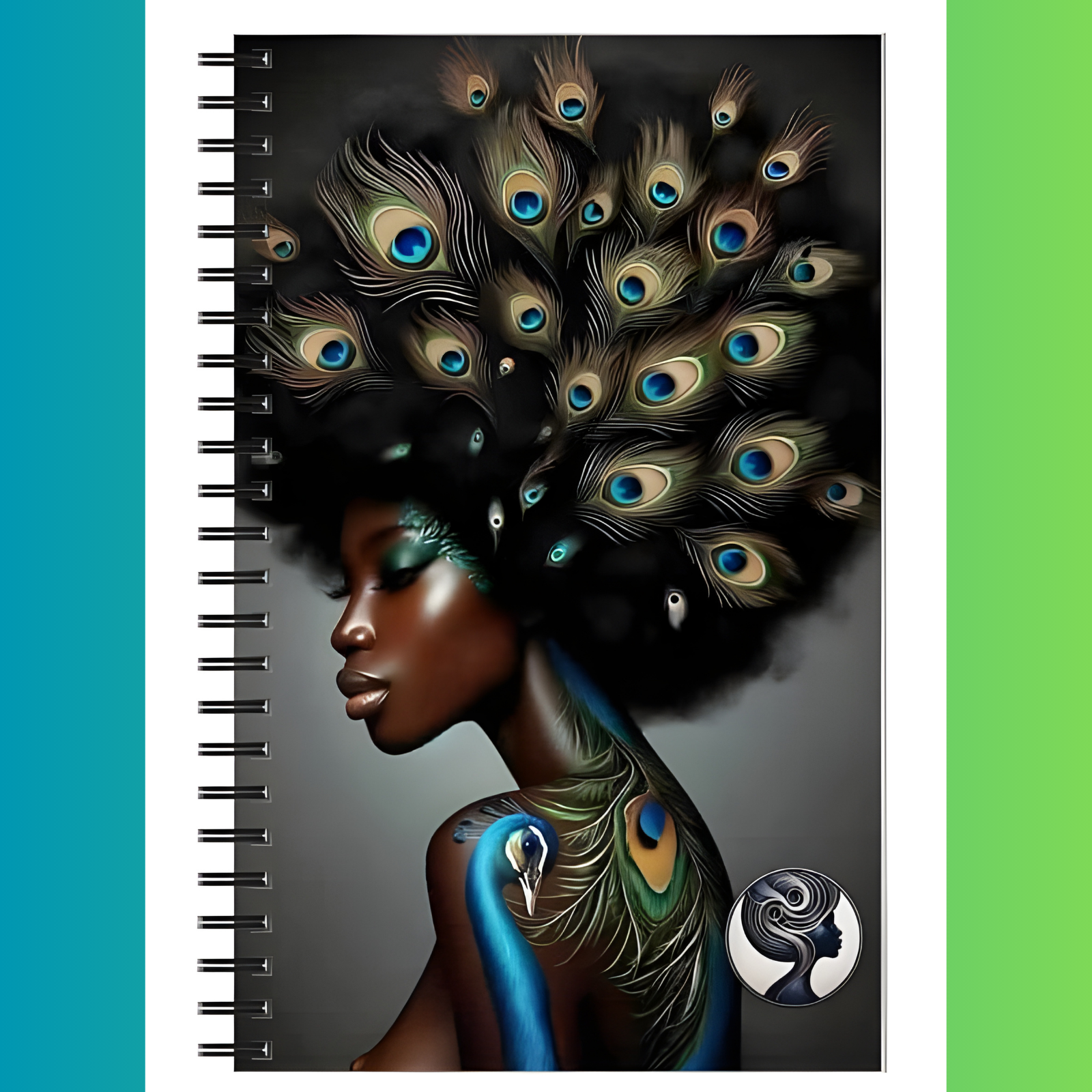 Art-Covered Coil Notebook (Plume) | 5" x 8"