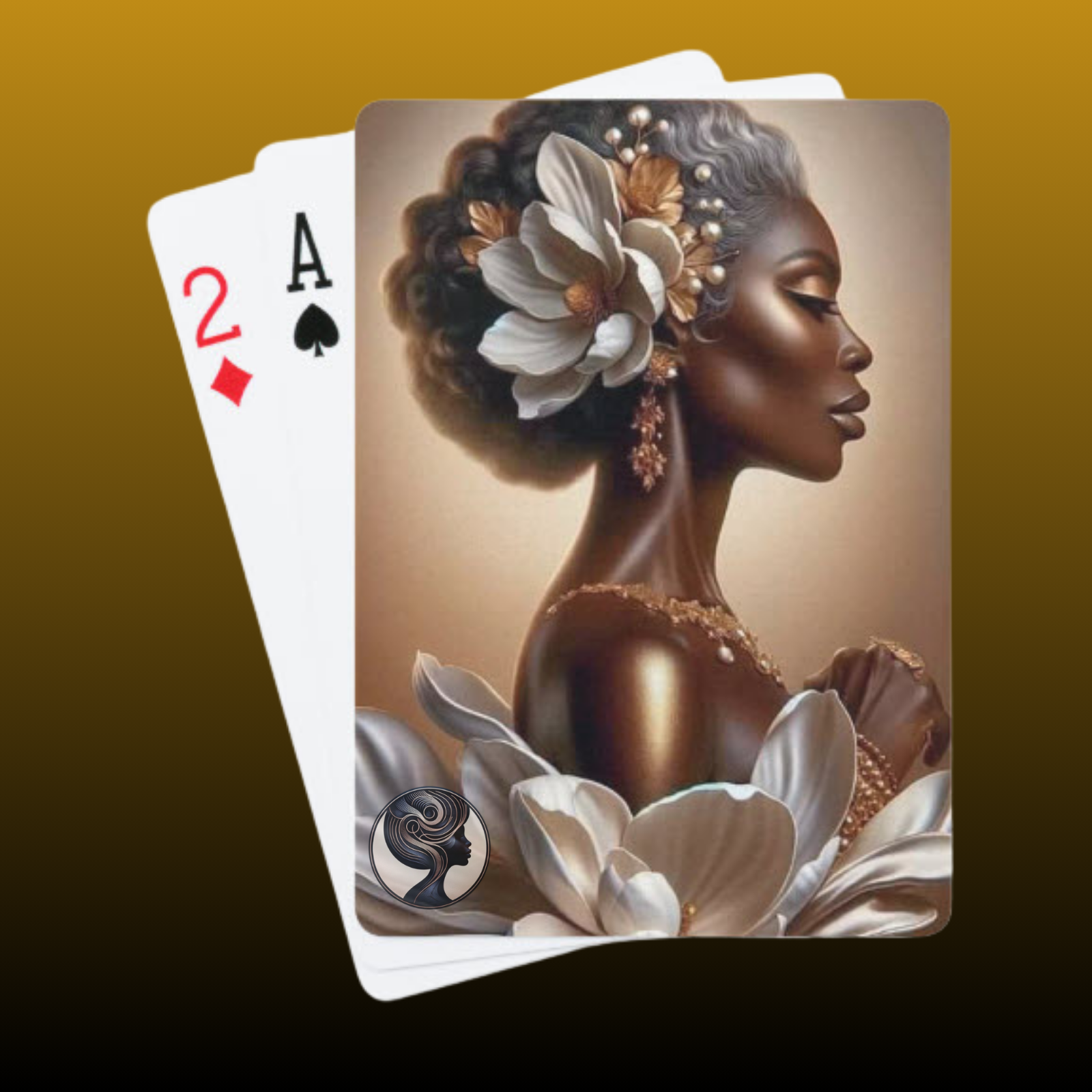 Regal Blossoms Playing Cards