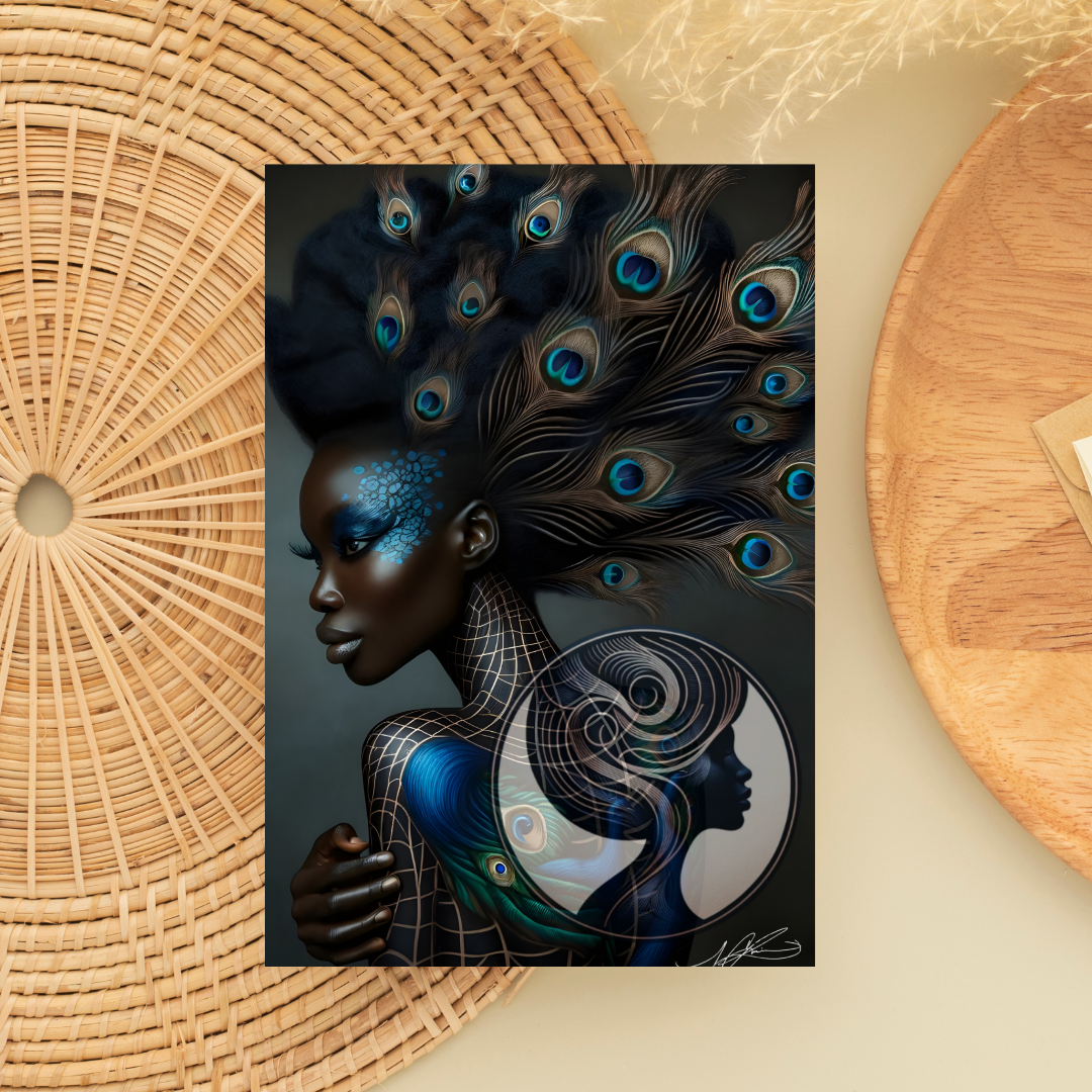 'Plume' 5.5x8.5inch Greeting Card (SQ2333708)