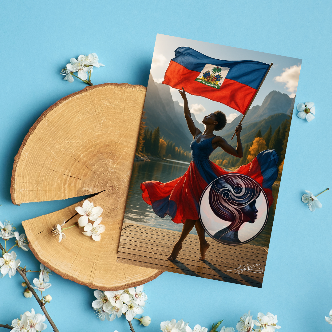 'Ayiti Cherie' 5.5x8.5inch Greeting Card (SQ7735465)