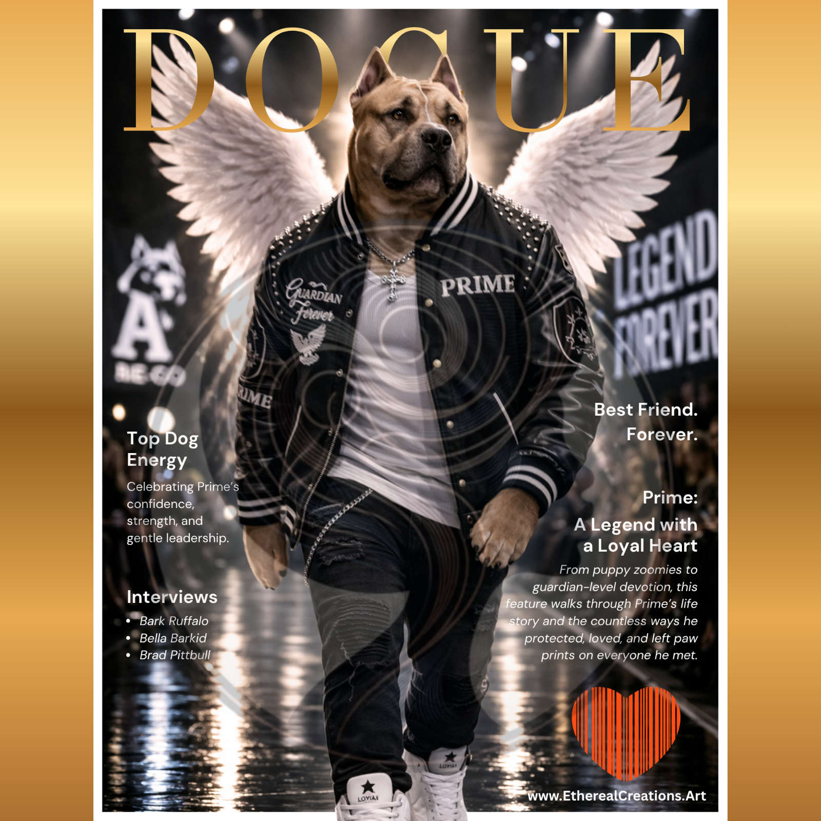 Strutt Your Mutt Custom Magazine Cover Pet Portrait 11x14