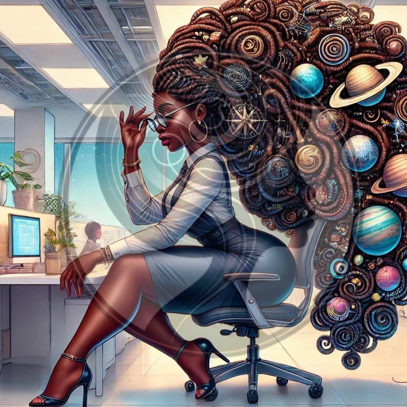 'Spirit Larger Than Your Job' 5x7inch Greeting Card (SQ4003248)