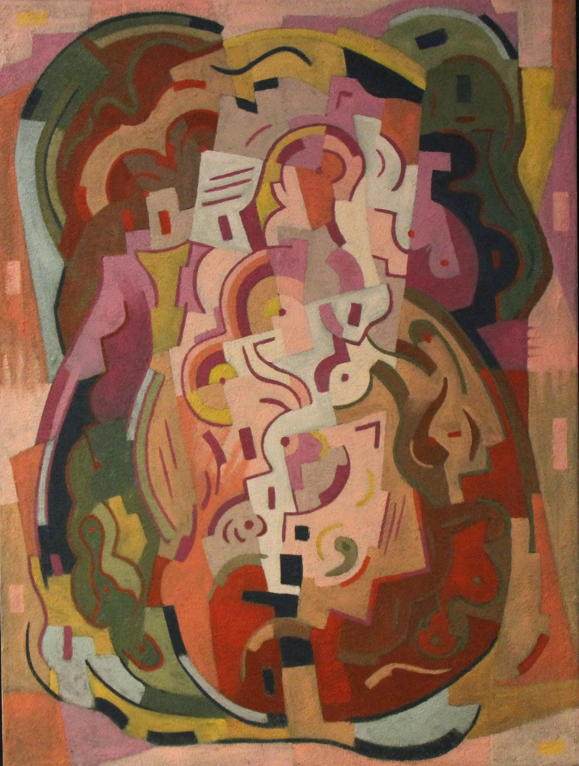 Multi-Colored Support for Contemplation 2022 - Oil on Canvas with Sand