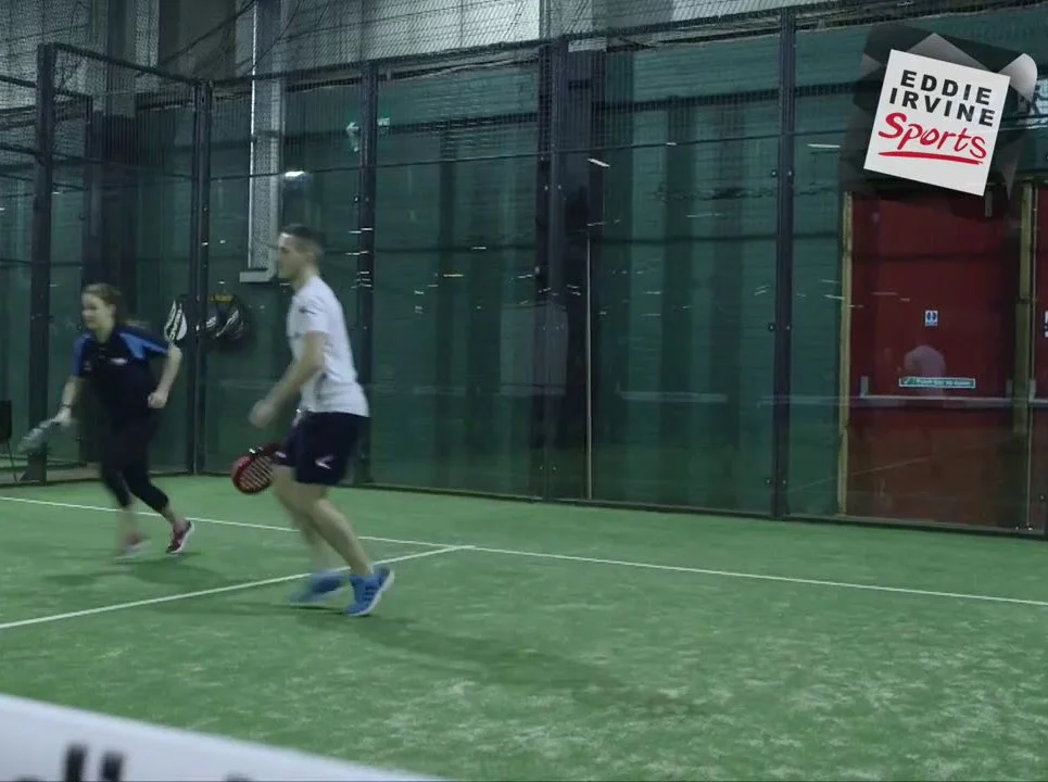 Two people playing Padel at "Padel social club"