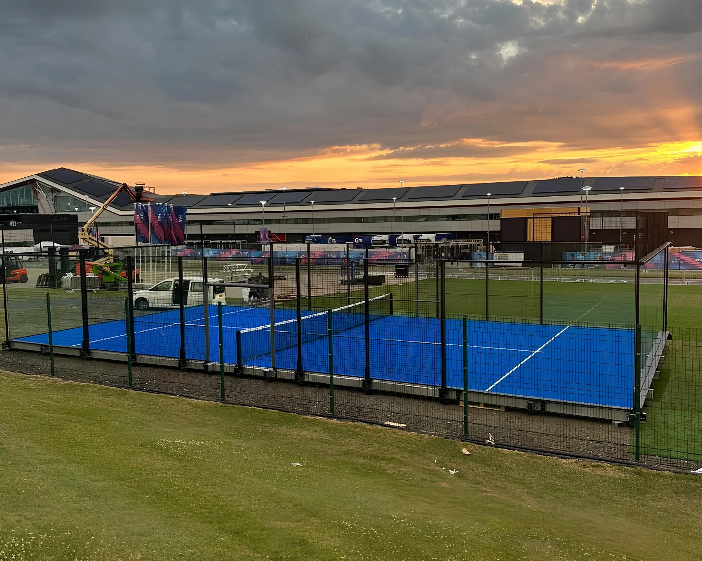 SG Padel Installs MejorSet Panoramic RC-10 Court at Silverstone Ahead of the British Grand Prix