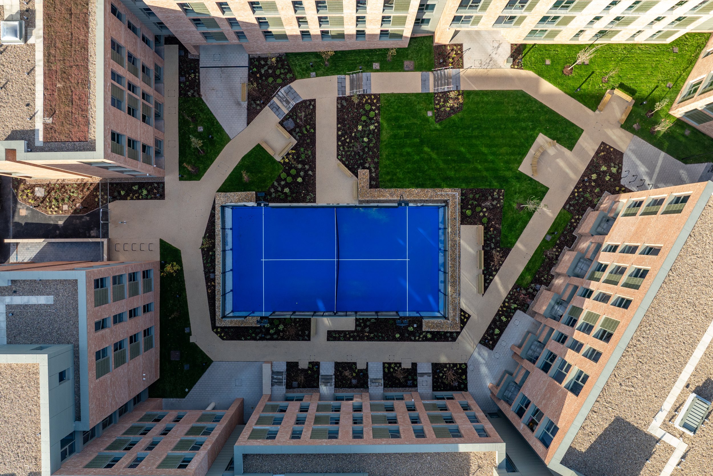 Arial Shot of a Single Padel Court. MejorSet UK Padel Best