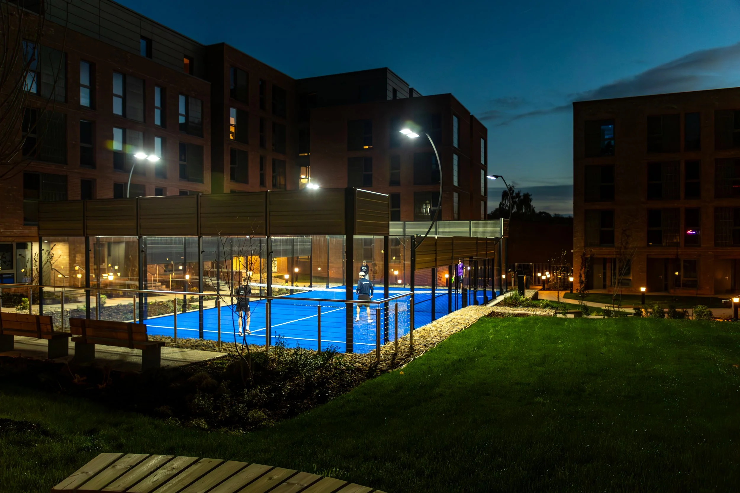 Arial Shot of a Single Padel Court. MejorSet UK Padel Best