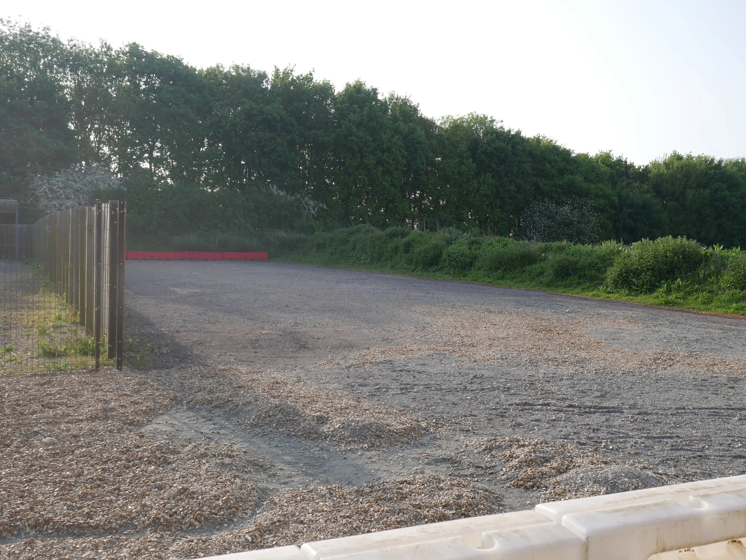 A gravel paved outdoor area being analysed for Padel Court Feasibility