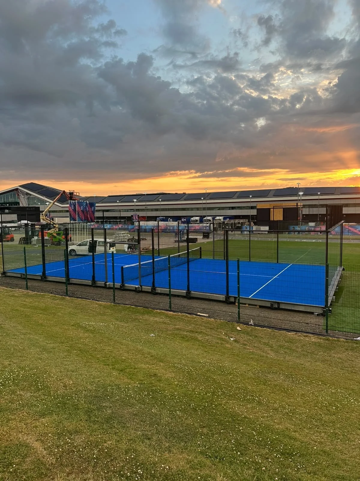 Padel court at Silverstone ahead of the British F1 Grand Prix