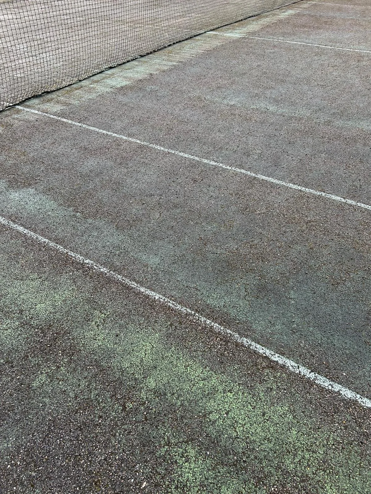 Tennis court surface being assessed for Padel Feasibility in UK