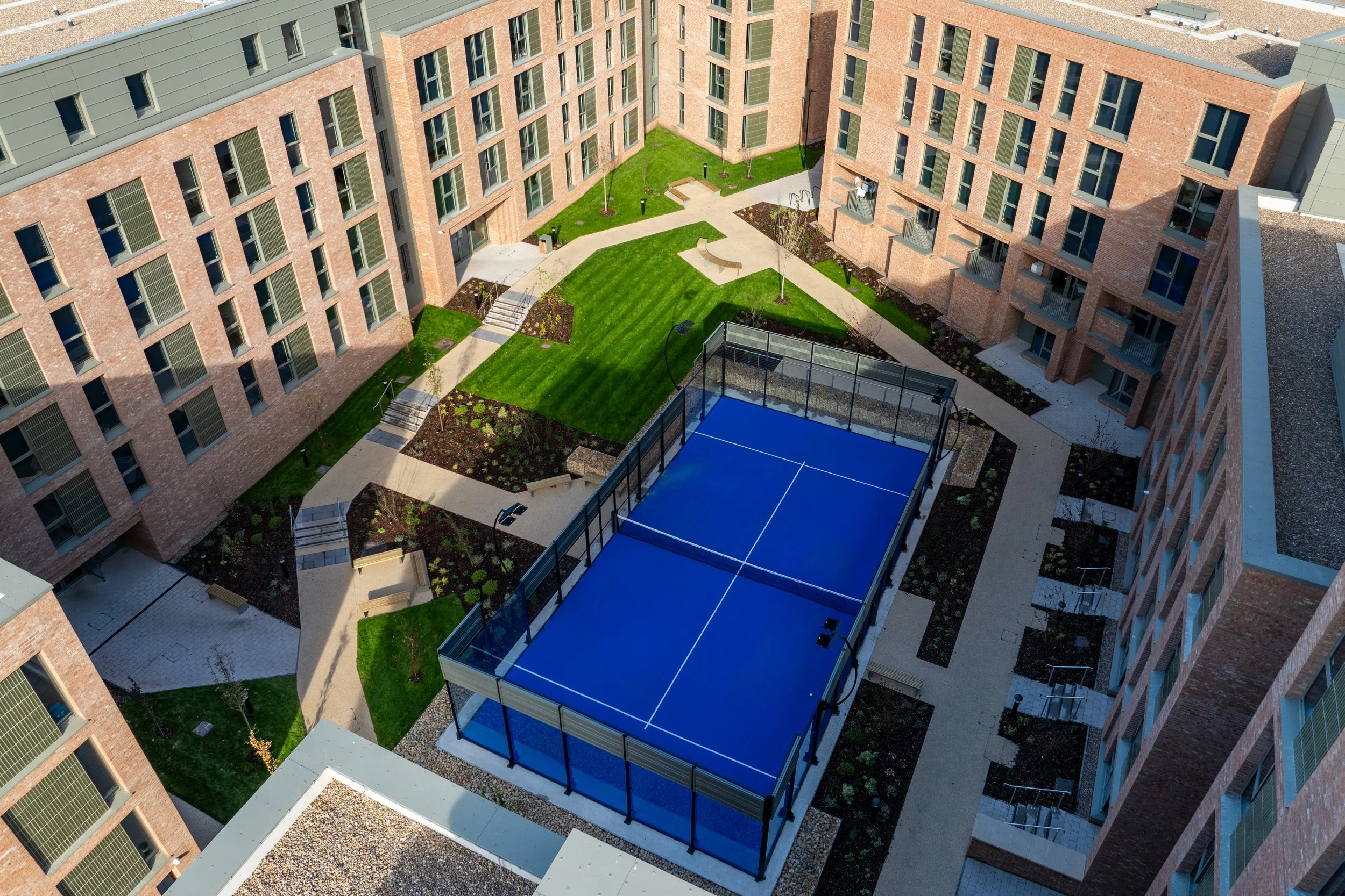 Arial Shot of a Single Padel Court. MejorSet UK Padel Best