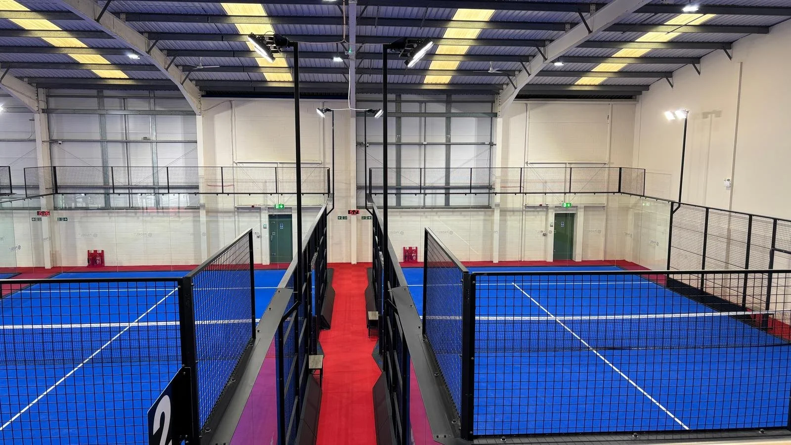 An indoor Padel facility with 3 Panoramic Courts. UKs Best Padel