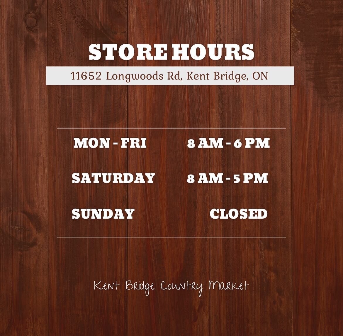 Monday-Friday, we&rsquo;re open til 6! Join us after work for dinner, dessert, or a warm cup of coffee and a chance to browse our selection of distinct, delicious, locally source food and goods!
#kentbridgeontario #kentbridgecountrymarket #shoplocal 