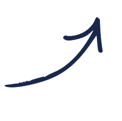 A navy blue arrow graphic on The NICU Translator website.