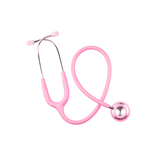 A pink stethoscope used by a NICU nurse turned doula on The NICU Translator website.