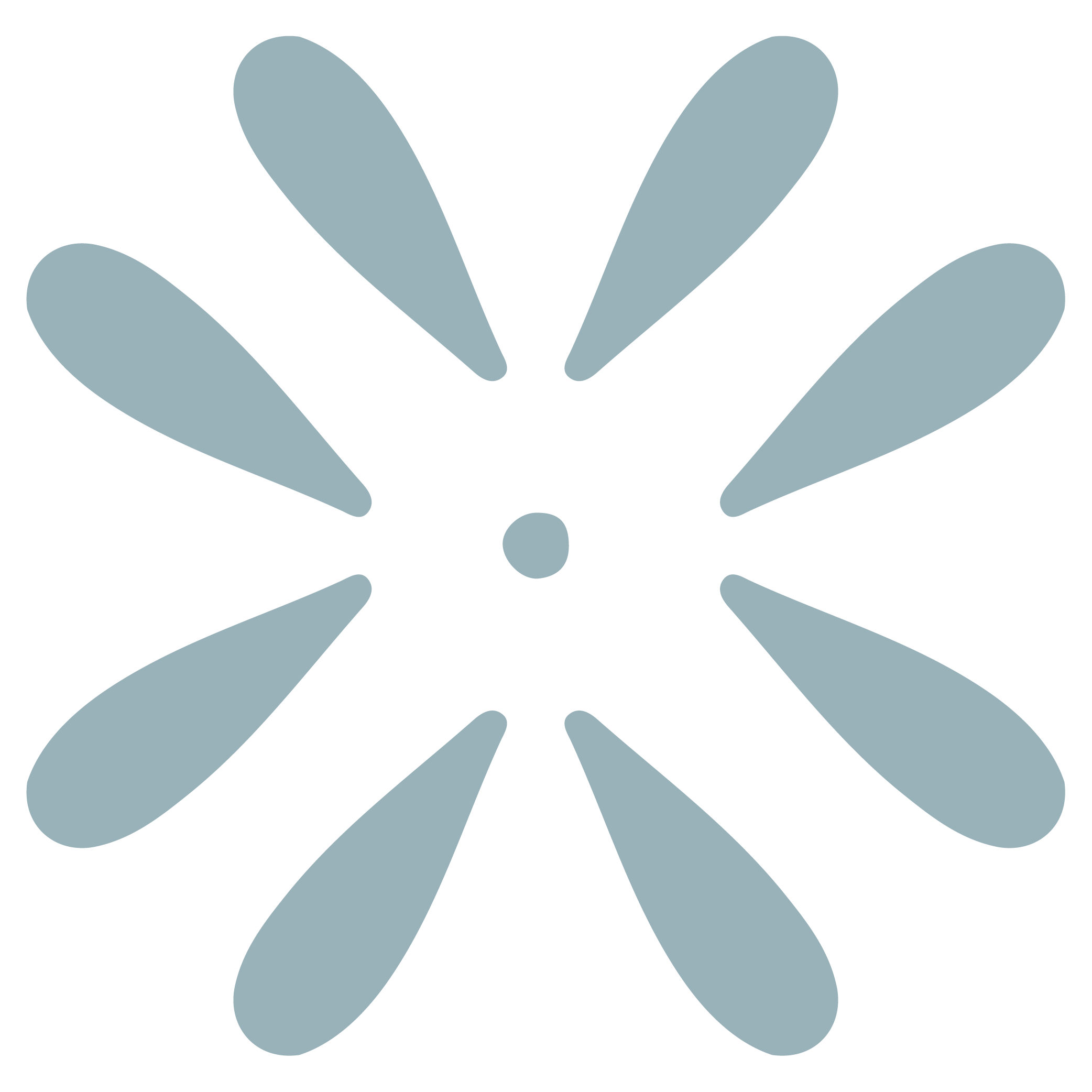 The NICU Translator floral submark in light blue.