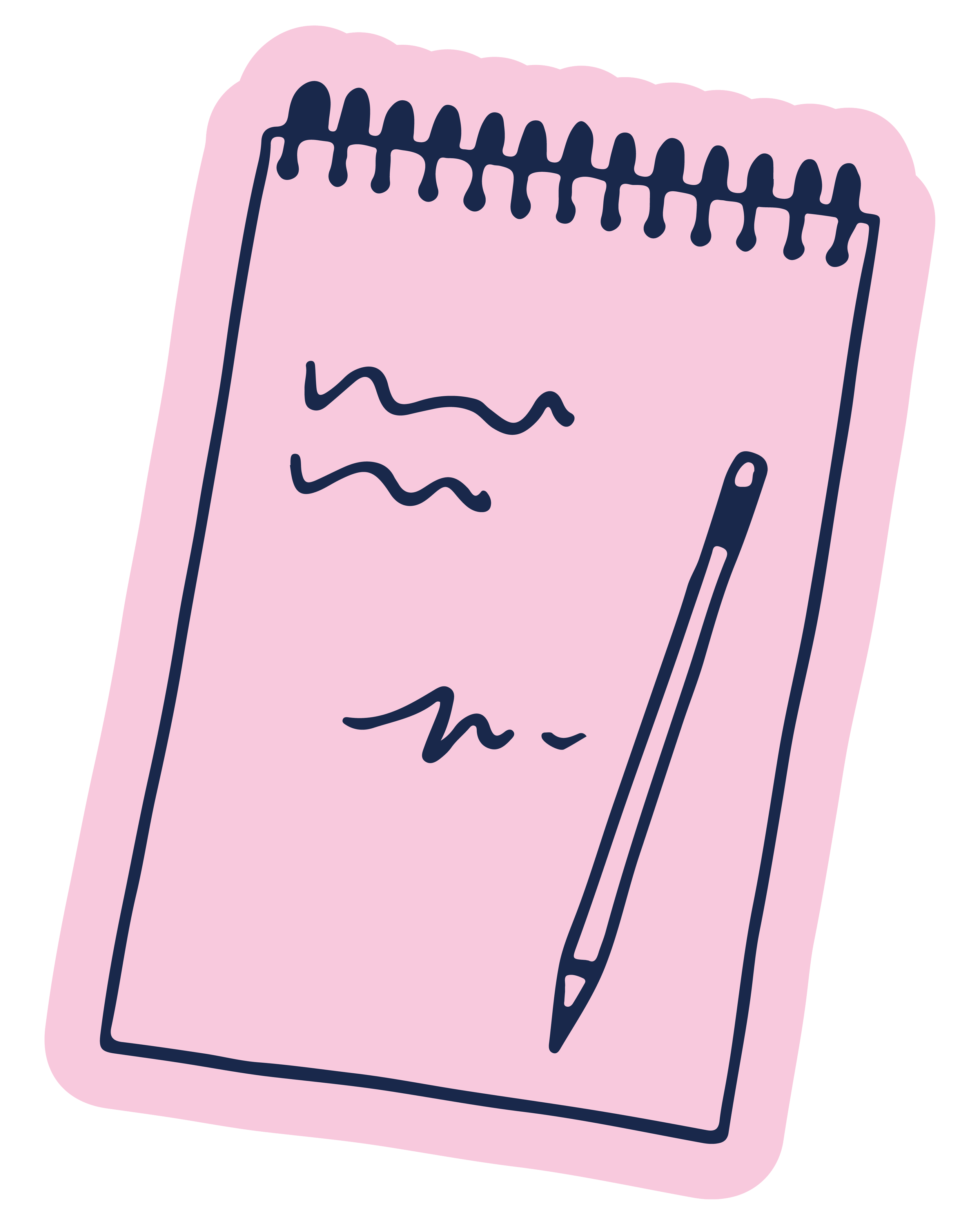 A light pink hand drawn notebook graphic on The NICU Translator website.