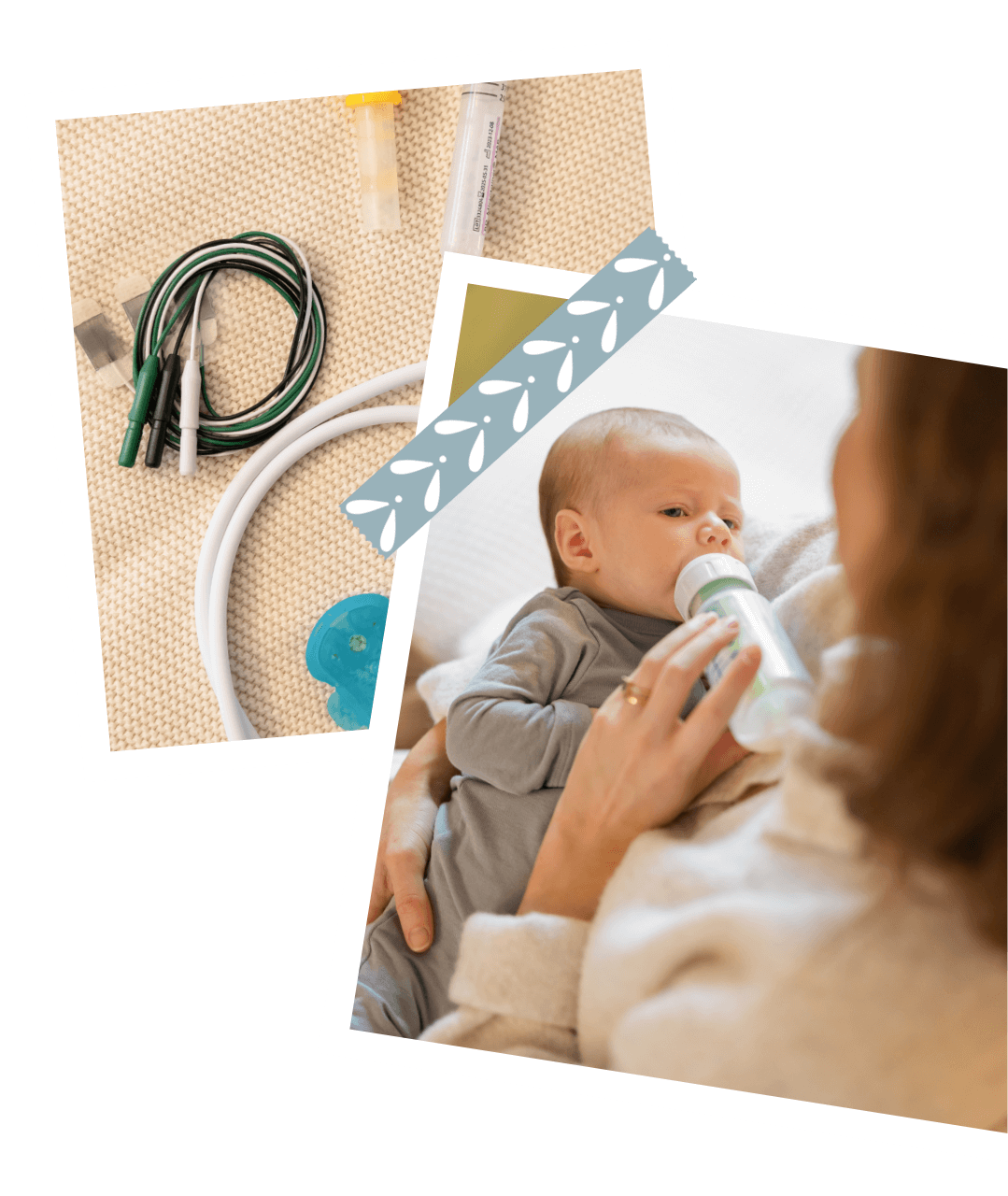 A woman feeds her baby after receiving preemie education and support from The NICU Translator.