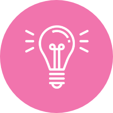 A white lightbulb graphic on The NICU Translator website.