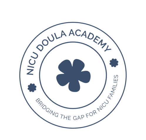 The NICU Doula Academy logo in navy on The NICU Translator website.