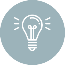 A white lightbulb graphic on The NICU Translator website.