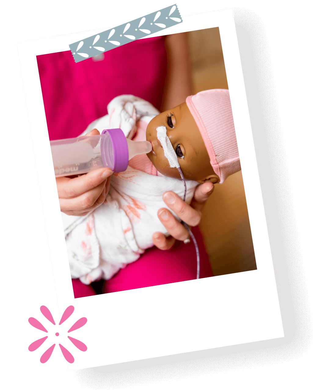 Mary Farrelly hosting a feeding demonstration during a doula training through the NICU Doula Academy.
