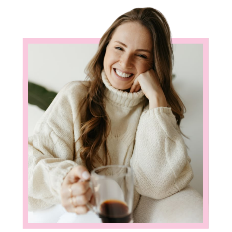 A doula trained in NICU birth plans, preemie support, and NICU resources smiles with a cup of tea.