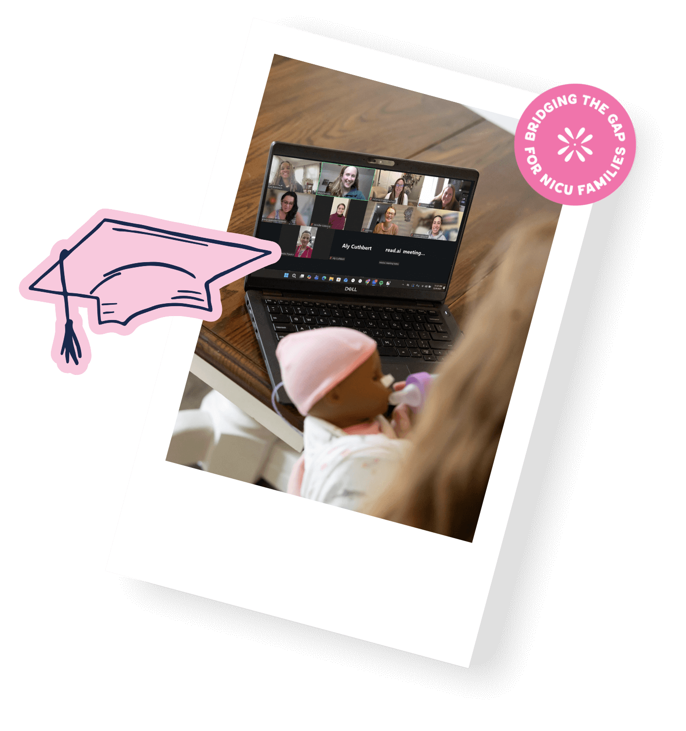 A woman feeds a baby doll while participating ing The NICU Translator NICU doula certification with Mary Farrelly.