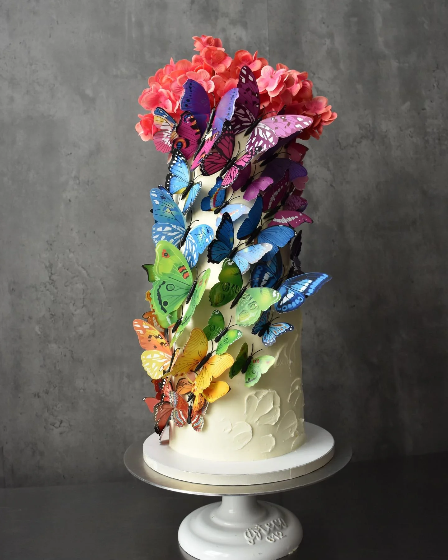 🌈 Effect Butterfly Custom Cake 
.
Cake by @cojo_cakes 
#butterflycake #rainbowcakes #njcakedesigner #njcakes
