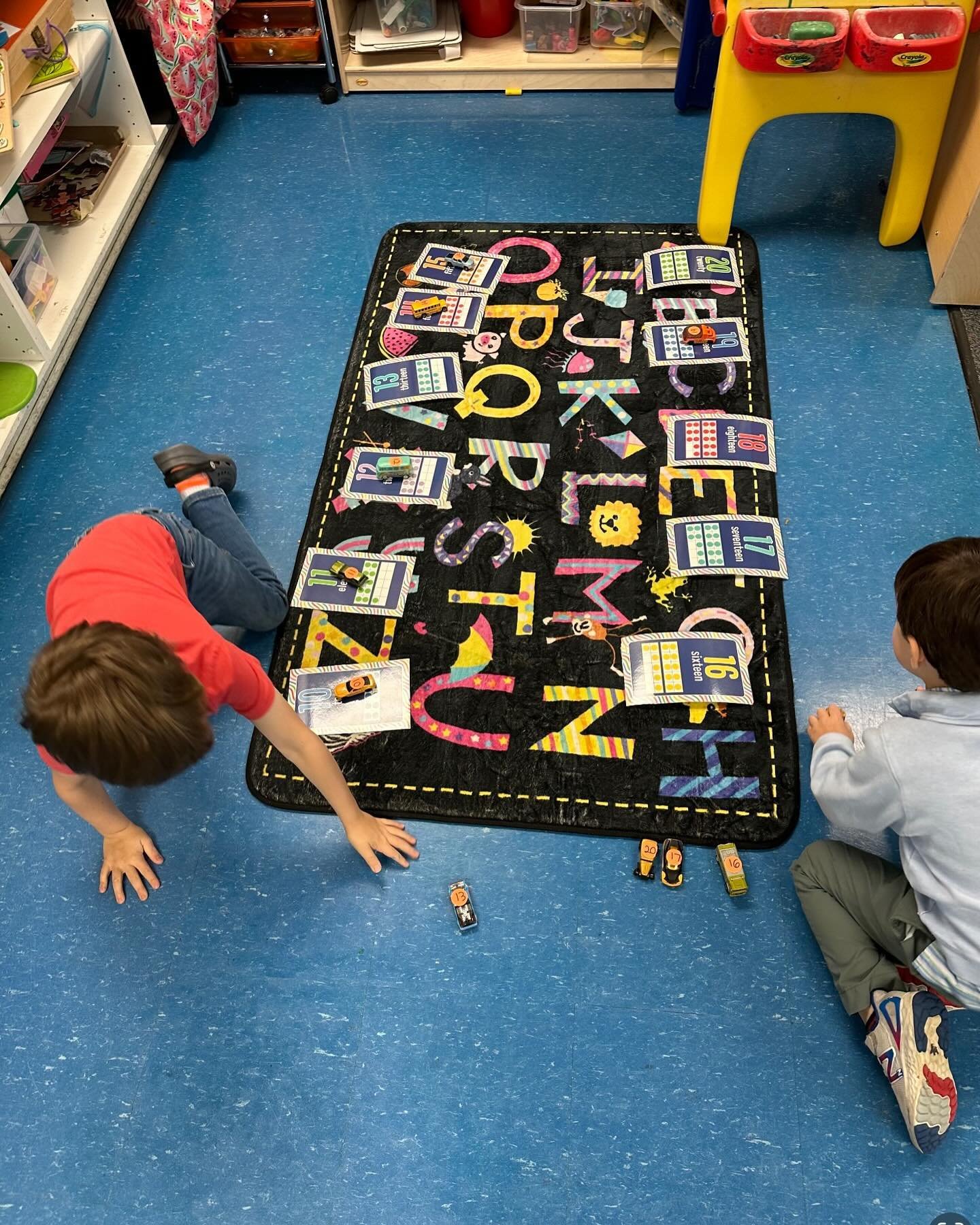 Math in our pre k classroom. Number recognition, number on each car, find their corresponding garages#math#counting#vehicles#onetoone#haupt