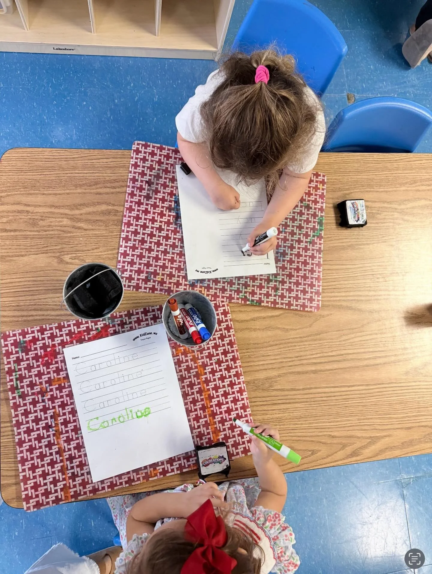 Beginning to write our names#haupt#learnthruplay#preschool