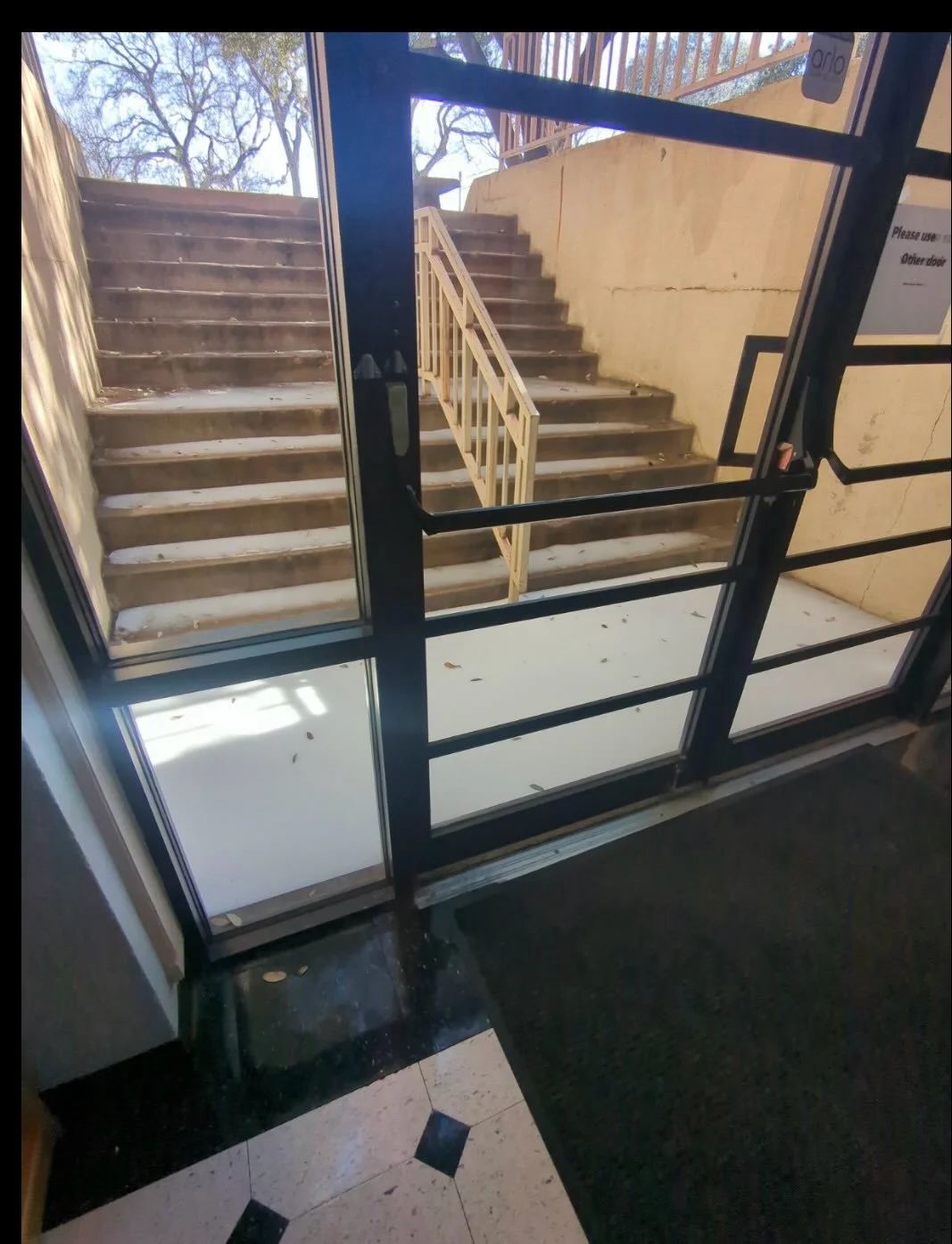 Before and after! Thanks to Mr.☀️and a lot of 💪from Mr. Rick&hellip; we are able to access these stairs.#whew#thankfulforthesun#nomorewinterplease