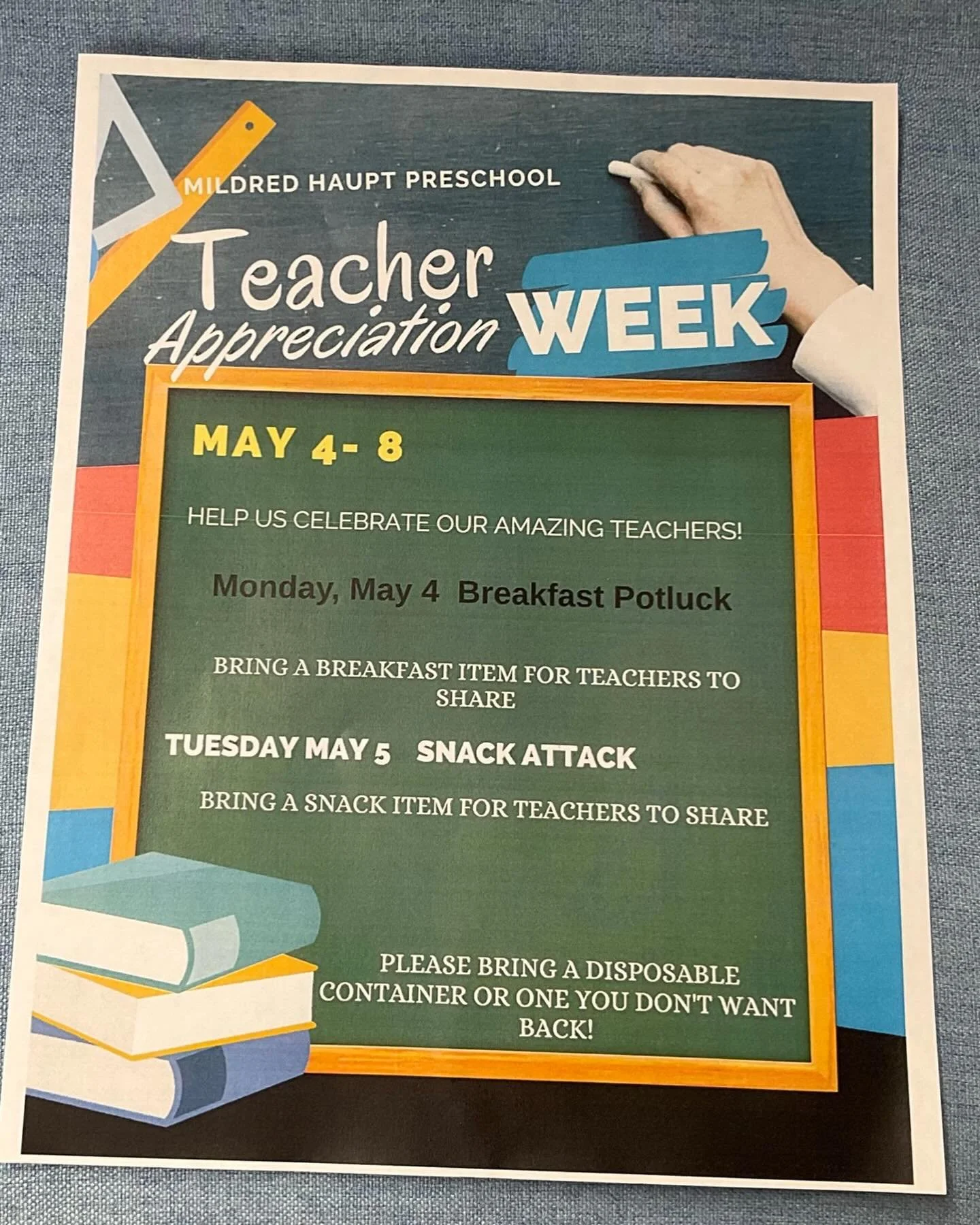 Moving right along&hellip;Teacher Appreciation Week is coming.We would love your support in showing your gratitude to our preschool teachers.Even a small note means so much.#haupt#preschool#hauptteachersrock