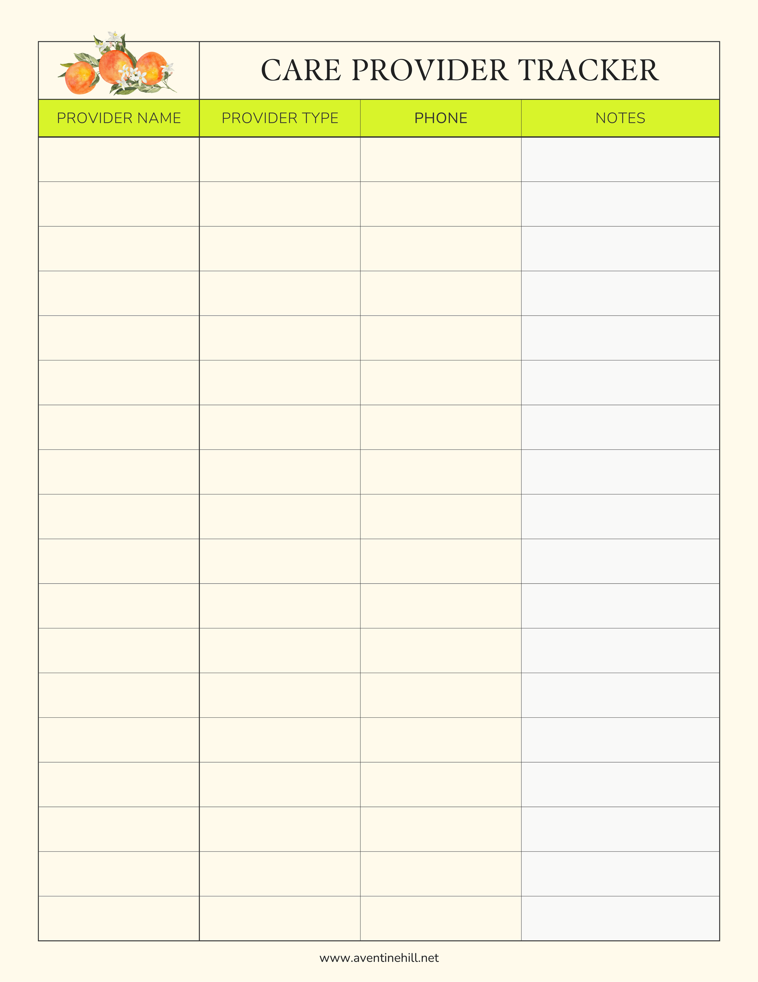 Care Provider Tracker