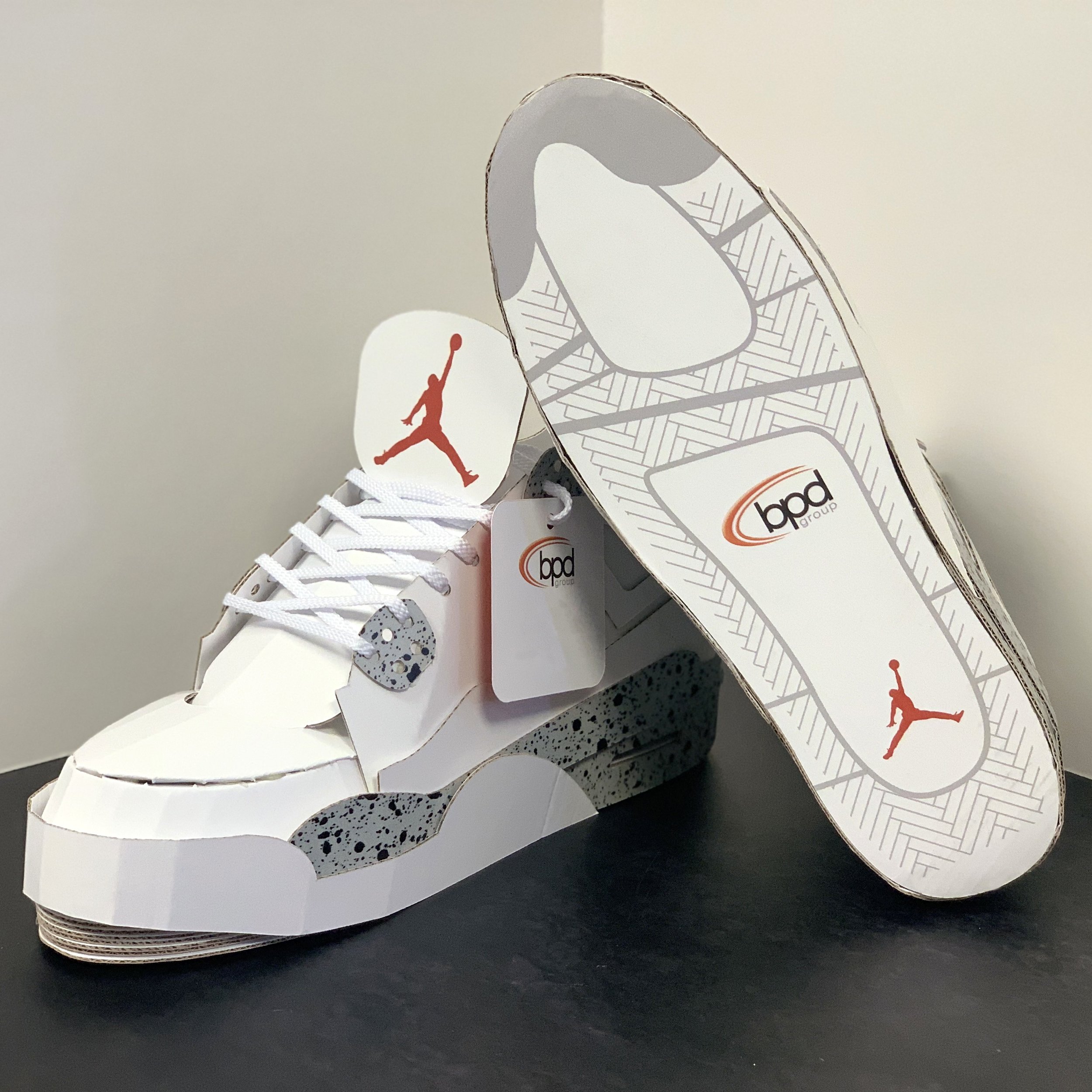 Our Jordan shoes, made entirely from cardboard