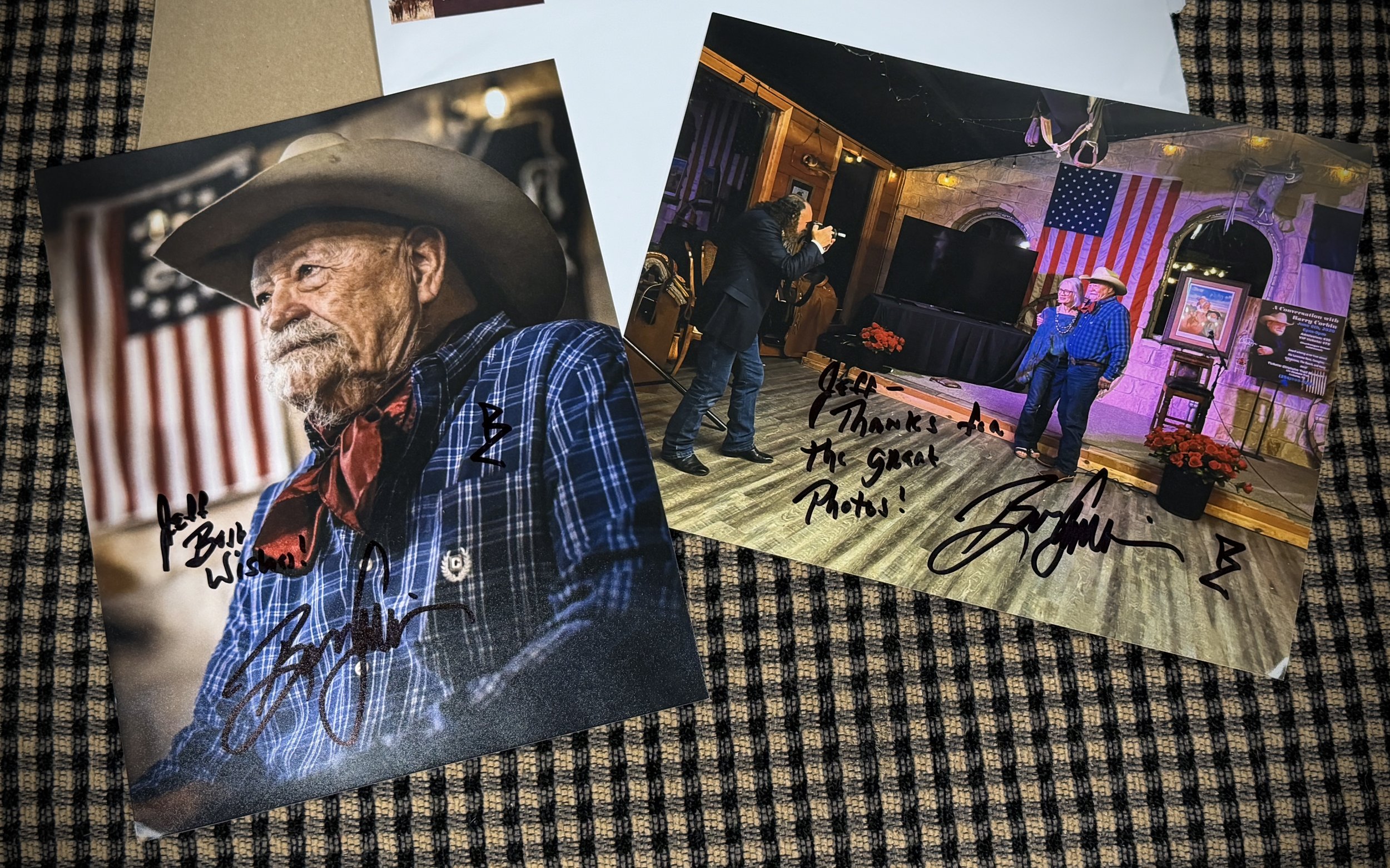 Berry took the time to print and personally sign one of my pictures and a picture of me taking his picture with his Amazing Agent, Linda McAllister-Total Unexpected Gift...