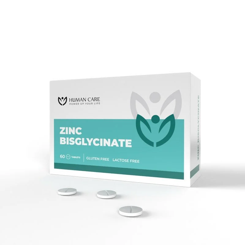 Zinc Bisglycinate – Advanced Absorption for Optimal Health
At Human Care, we are committed to delivering supplements that combine science, innovation, and premium quality. Our Zinc Bisglycinate is a next-generation formula designed to provide