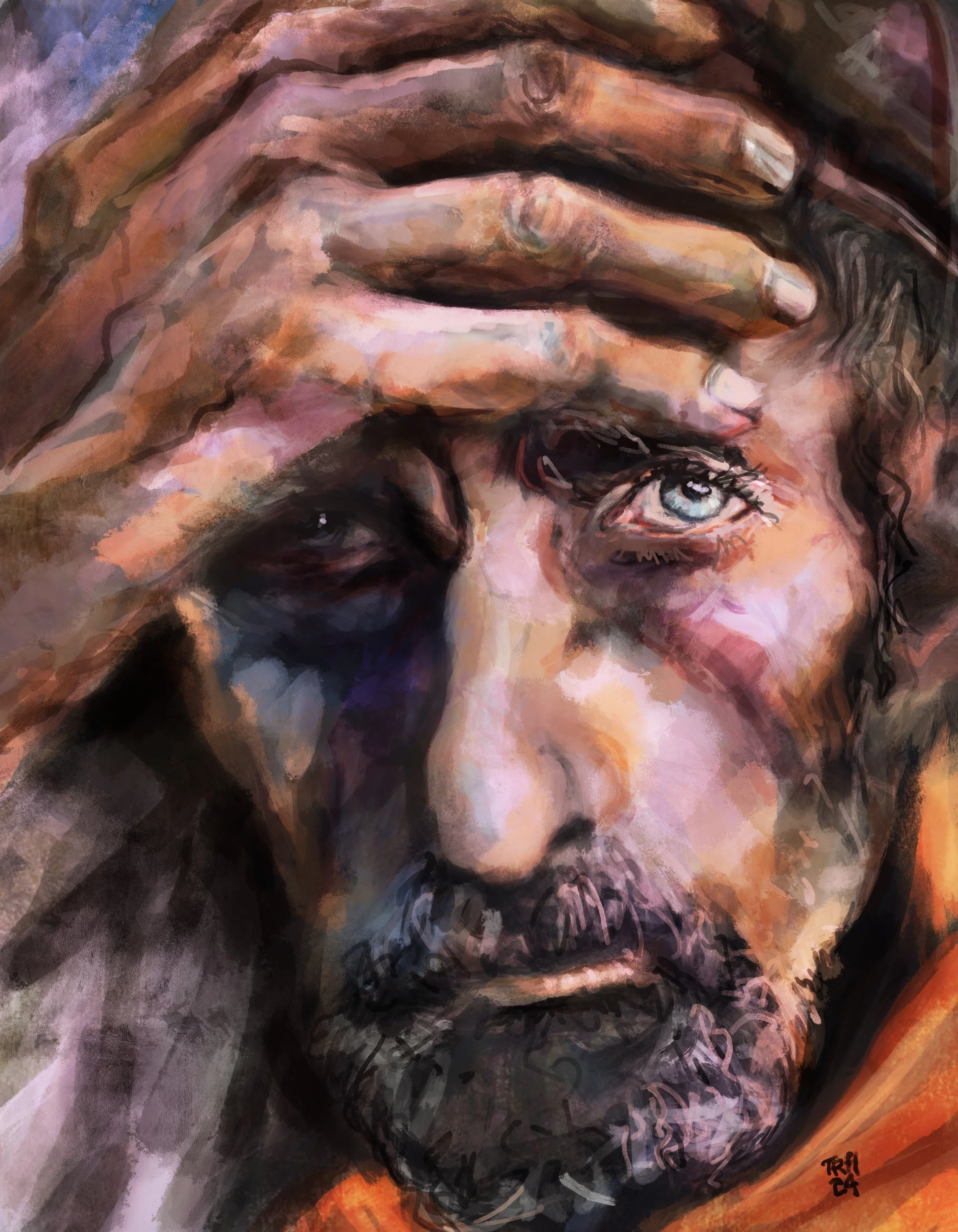 Ahmed 2024, 16” x 26” digital portrait, print to order