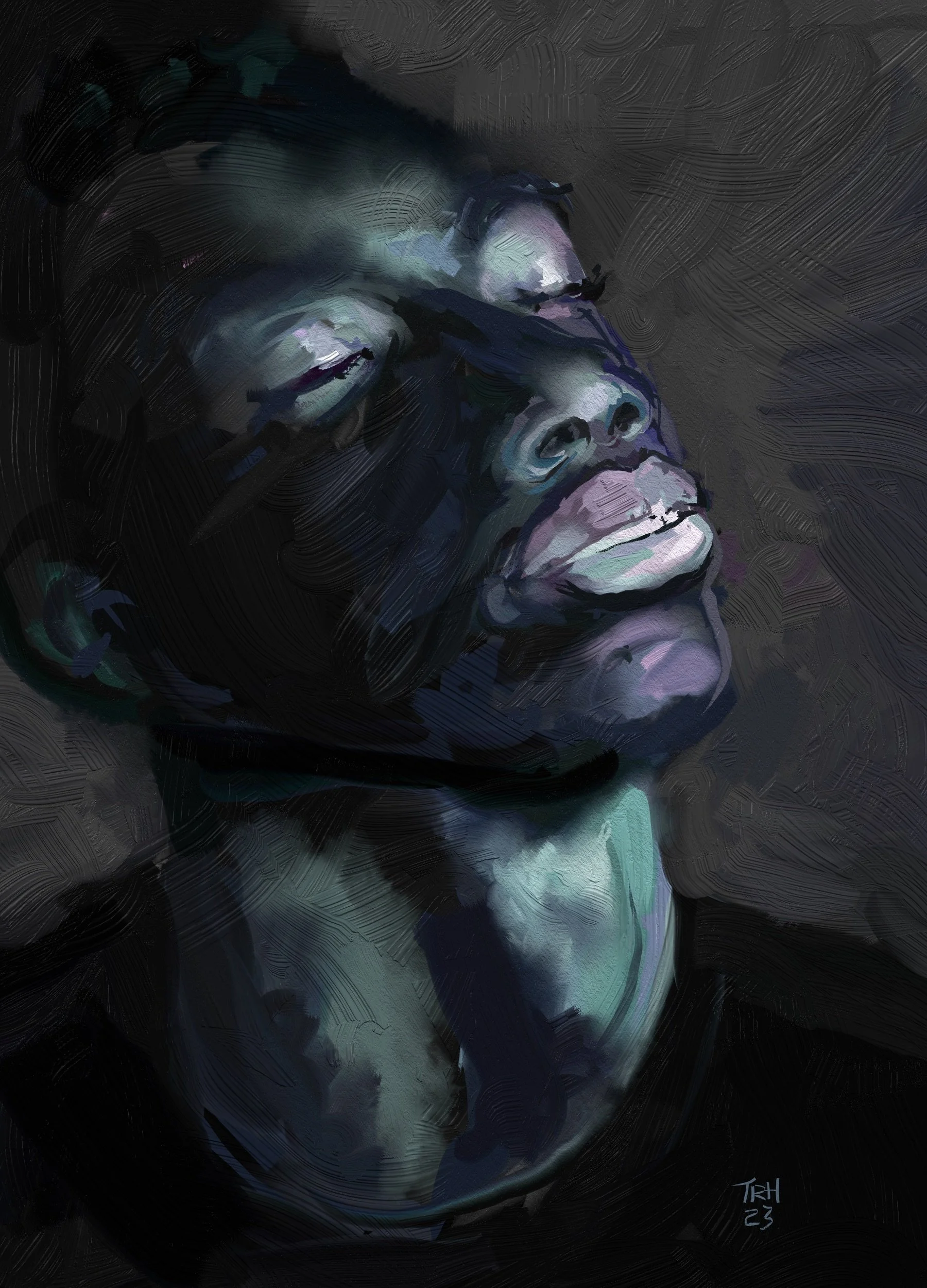 Clarence 2023. Acrylic on canvas 16” x 20”