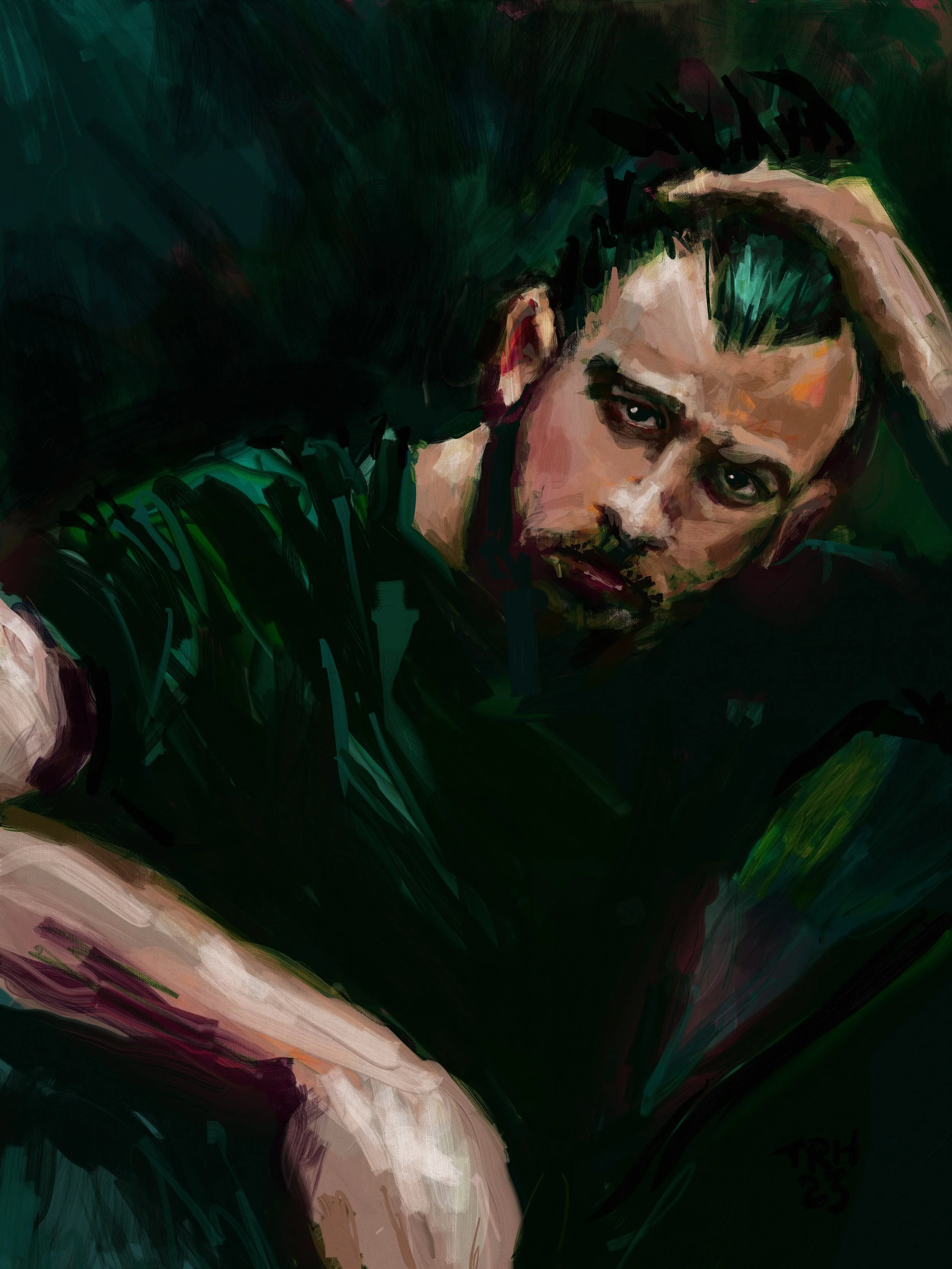 Manfred 2023. Digital painting 24” x 36”