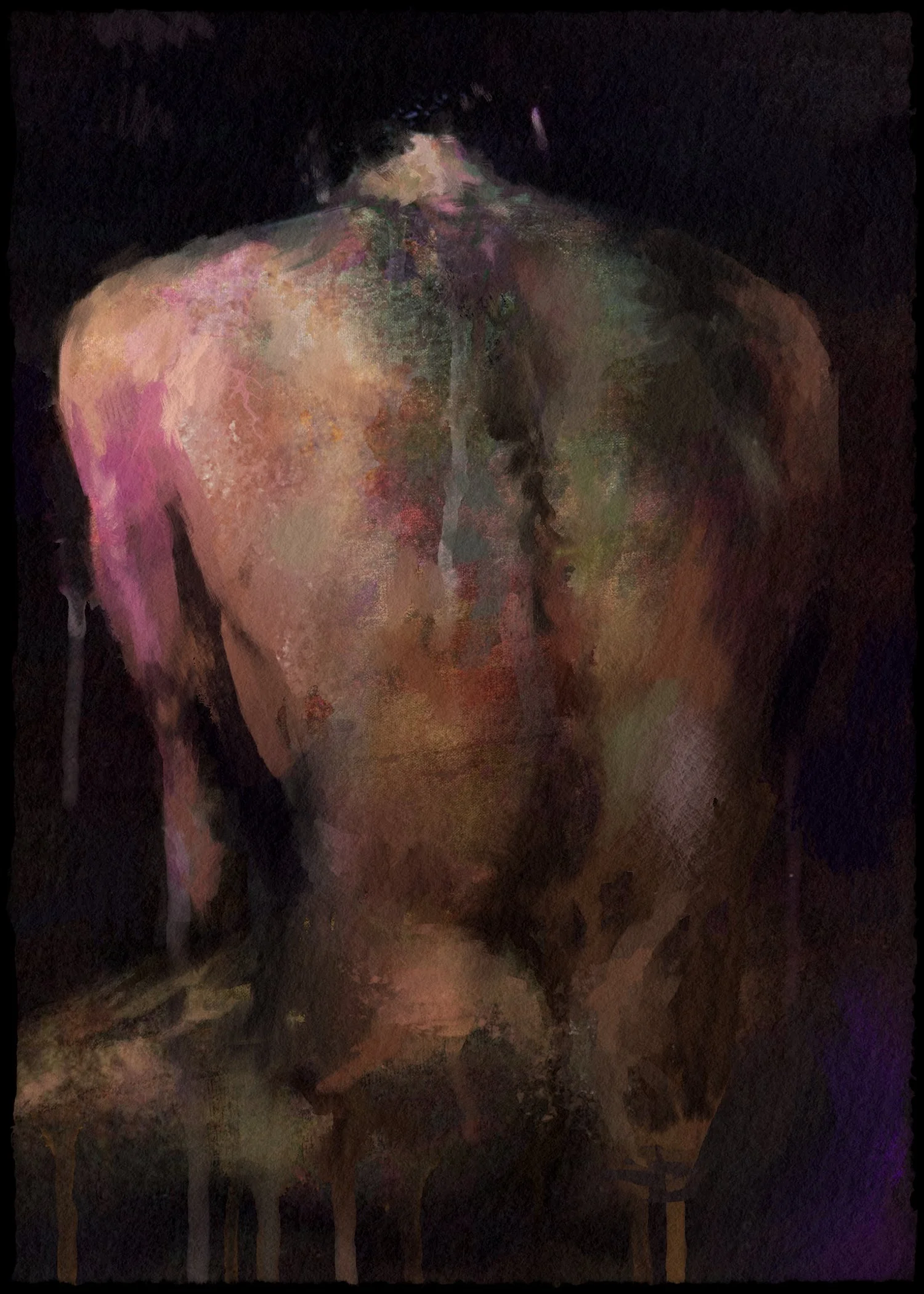 Torso, 2025, 16” x 20”, digital painting single print