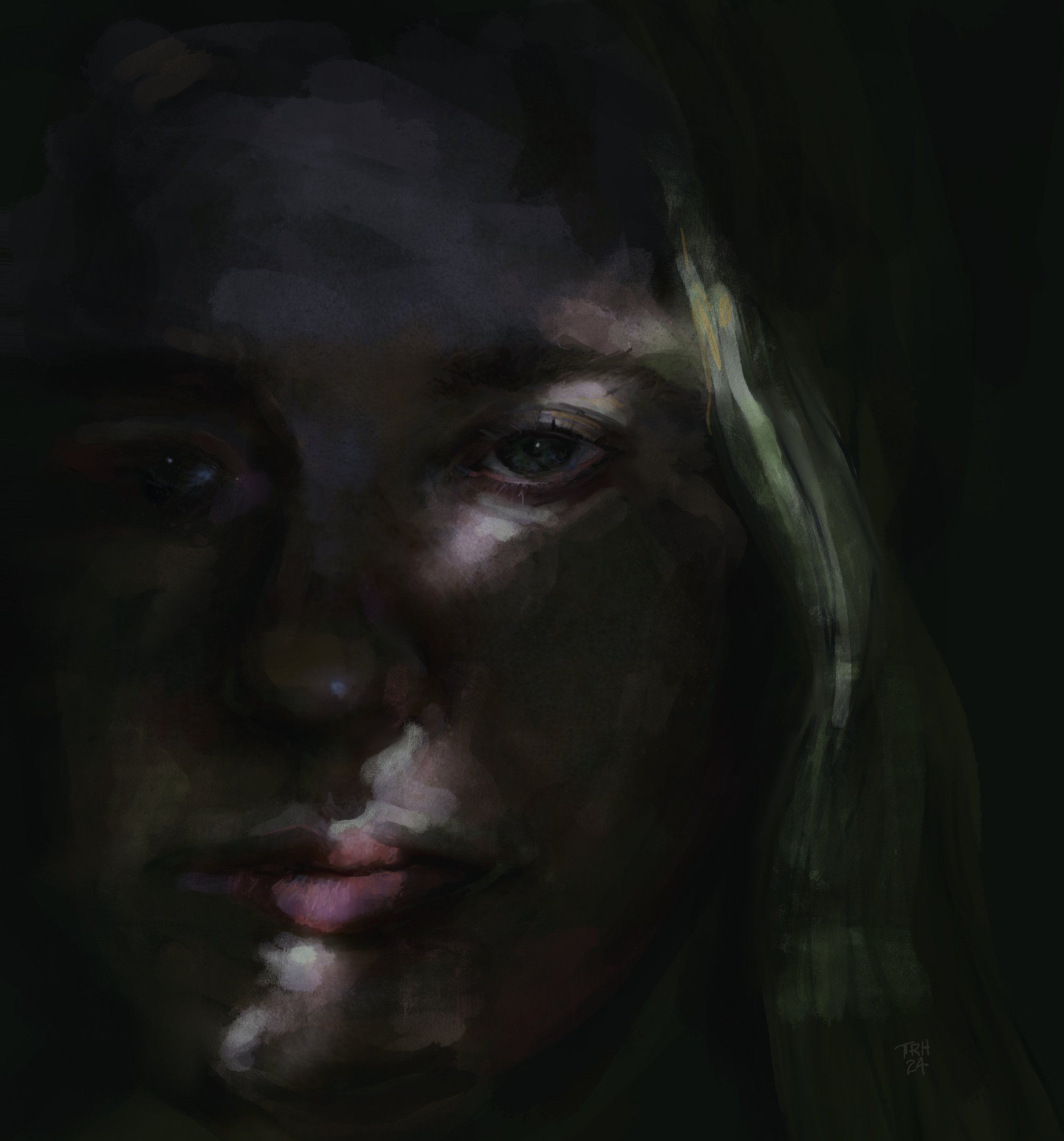 Androgynous 2024. Digital painting 22” x 24”