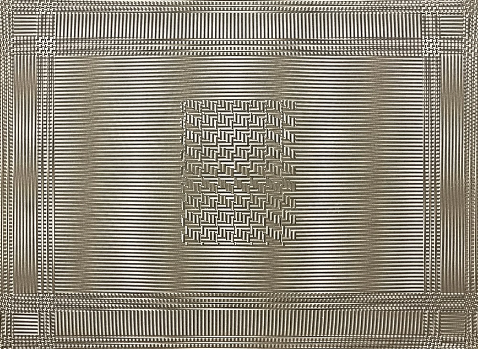 "Original Design 04 (12 shaft 24 epi)" screen-print, alder cone and iron ink, 29" x 21"